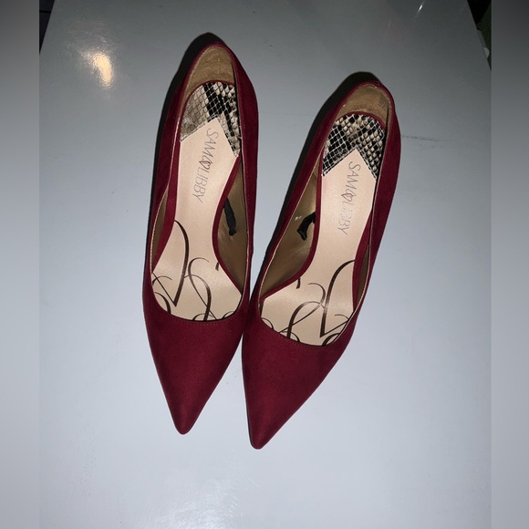 Sam & libby maroon, suede heels, size 9 - Picture 7 of 7